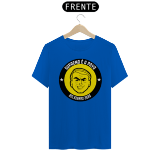 Nome do produto Camiseta Supremo é o Povo - Azul e Rosa, unissex