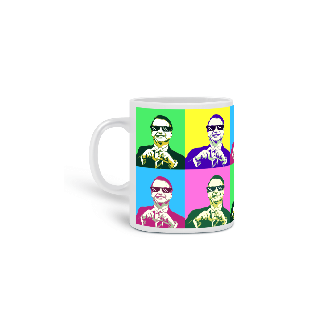 Nome do produto: Caneca Bolsonaro Pop Art 