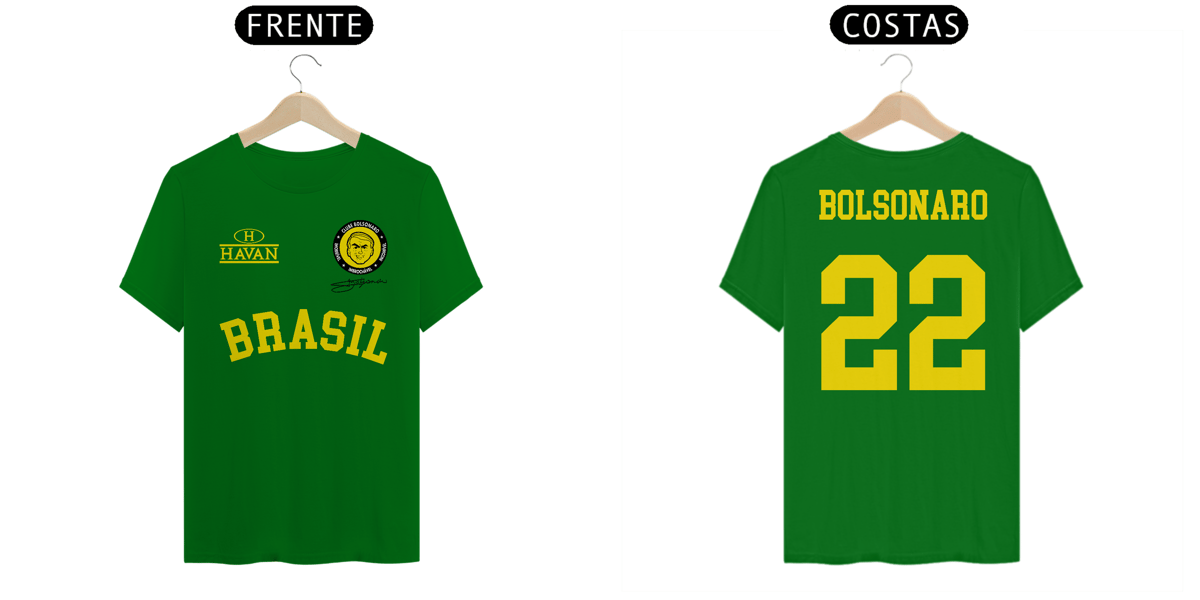 Nome do produto: Camiseta Time Bolsonaro - Verde e Azul, unissex
