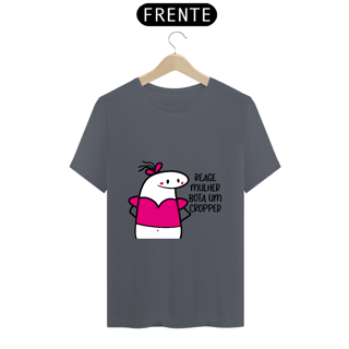 Nome do produto T-Shirt Q -  Reage mulher bota um cropped