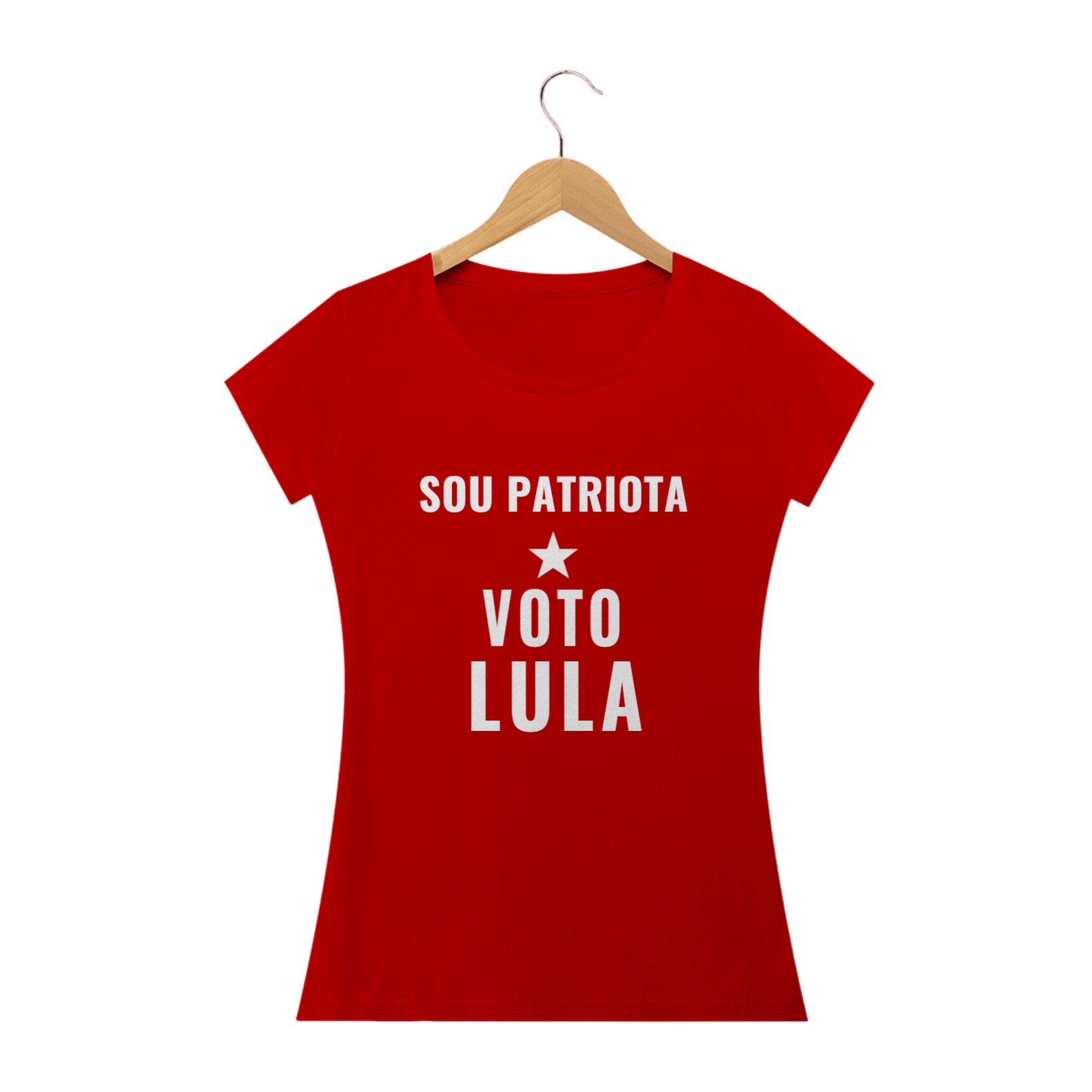 Camiseta Baby Look Sou Patriota Voto Lula