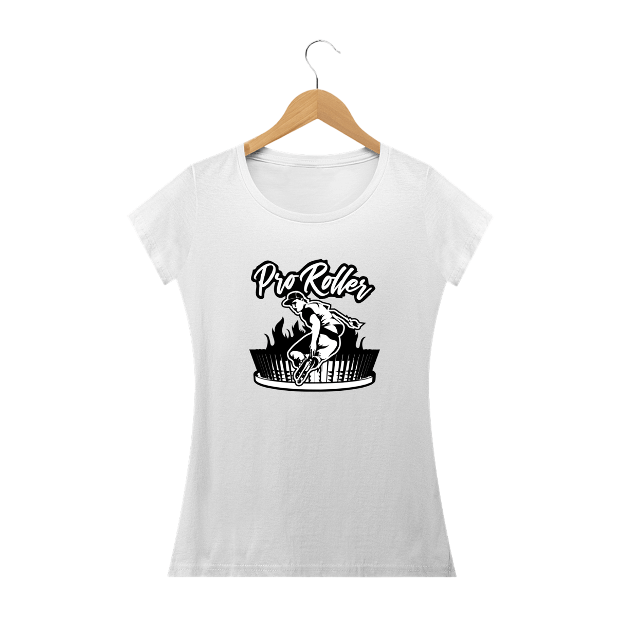 Nome do produto: T-Shirt Babylook ProRoller Branca