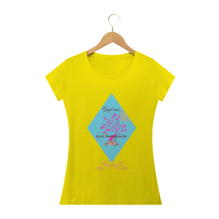 Nome do produto Camiseta feminina Tininha Elo - Seja Luz que evangeliza
