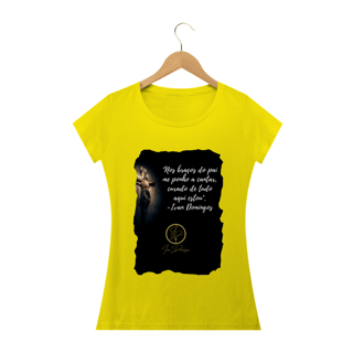 Nome do produto Camiseta feminina Ivan Domingos - Nos braços do Pai