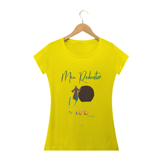 Nome do produto Camiseta Feminina Claudia Bastos - Meu Redentor Vive