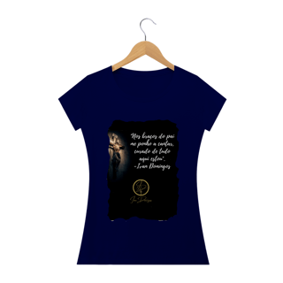 Nome do produto Camiseta feminina Ivan Domingos - Nos braços do Pai