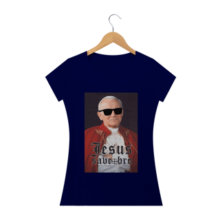 Nome do produto Camiseta Feminina Felipe D'Aloia - Jesus Save Bro