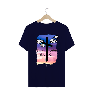 Nome do produto Camiseta Plus size Claudia Bastos - Eu Vou Esperar com Fé