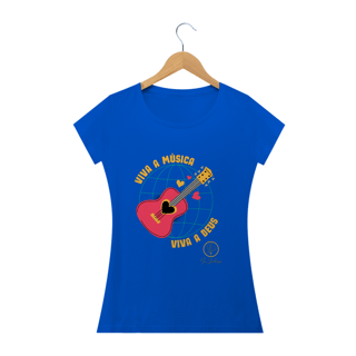 Nome do produto Camiseta feminina Ivan Domingos - Viva a música