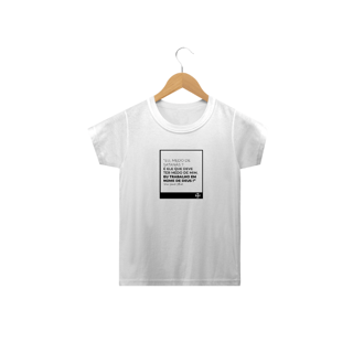 Nome do produto Camiseta Infantil Felipe D'Aloia -  Medo de Satanás?