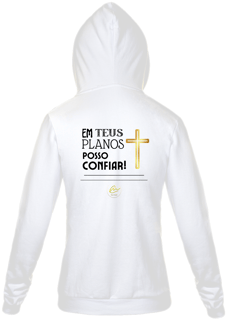 Nome do produto Moletom com zíper Max Caleb - Em Teus planos posso confiar