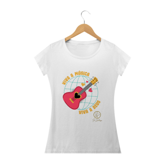 Nome do produto Camiseta feminina Ivan Domingos - Viva a música