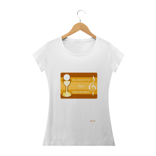 Nome do produto Camiseta Feminina Instrumento de Paz - Alimento que Transforma