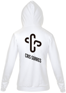 Nome do produto Moletom com zíper Cris Soares - CS em cruz