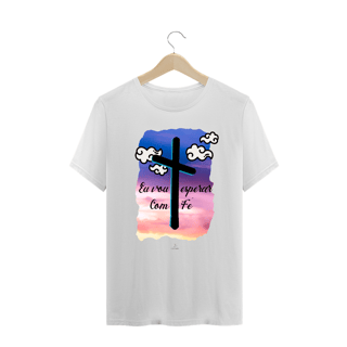 Nome do produto Camiseta Plus size Claudia Bastos - Eu Vou Esperar com Fé