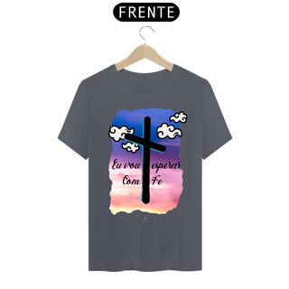 Nome do produto Camiseta Masculina Claudia Bastos - Eu Vou Esperar com Fé
