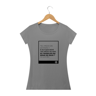 Nome do produto Camiseta Feminina Felipe D'Aloia - Medo de Satanás?