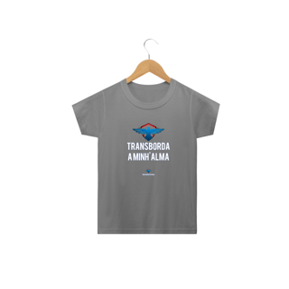 Nome do produto Camiseta Infantil Ederson de Oliveira - Transborda minha alma