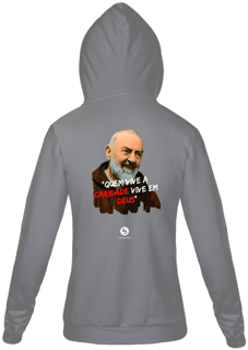Nome do produto Moletom com zíper Gabriel Dilins - Quem Vive a Caridade