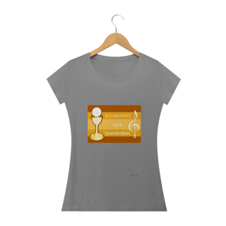 Nome do produto Camiseta Feminina Instrumento de Paz - Alimento que Transforma