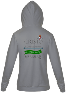 Nome do produto Moletom com zíper Rose Teixeira - Cirsto é meu Amparo