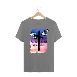 Nome do produto Camiseta Plus size Claudia Bastos - Eu Vou Esperar com Fé