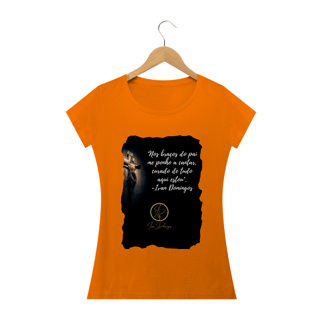 Nome do produto Camiseta feminina Ivan Domingos - Nos braços do Pai