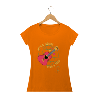 Nome do produto Camiseta feminina Ivan Domingos - Viva a música