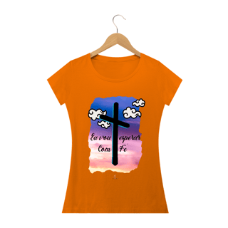 Nome do produto Camiseta Feminina Claudia Bastos - Eu Vou Esperar com Fé
