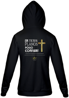 Nome do produto Moletom com zíper Max Caleb - Em Teus planos posso confiar 