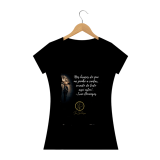 Nome do produto Camiseta feminina Ivan Domingos - Nos braços do Pai