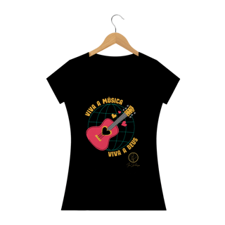 Nome do produto Camiseta feminina Ivan Domingos - Viva a música