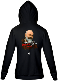 Nome do produto Moletom com zíper Gabriel Dilins - Quem Vive a Caridade