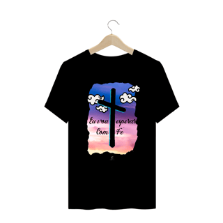 Nome do produto Camiseta Plus size Claudia Bastos - Eu Vou Esperar com Fé