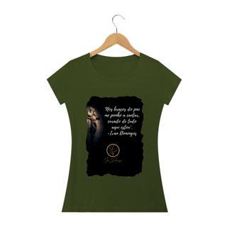 Nome do produto Camiseta feminina Ivan Domingos - Nos braços do Pai