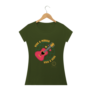 Nome do produto Camiseta feminina Ivan Domingos - Viva a música