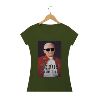 Nome do produto Camiseta Feminina Felipe D'Aloia - Jesus Save Bro