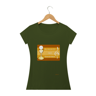 Nome do produto Camiseta Feminina Instrumento de Paz - Alimento que Transforma