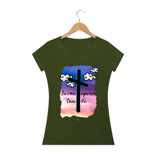 Nome do produto Camiseta Feminina Claudia Bastos - Eu Vou Esperar com Fé