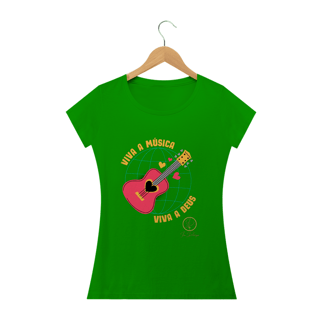 Nome do produto Camiseta feminina Ivan Domingos - Viva a música