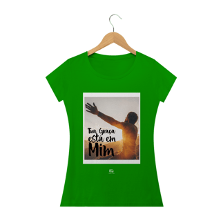 Nome do produto Camiseta Feminina Edu Guimarães - Tua Graça Está em Mim