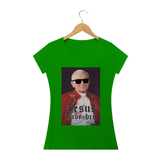 Nome do produto Camiseta Feminina Felipe D'Aloia - Jesus Save Bro