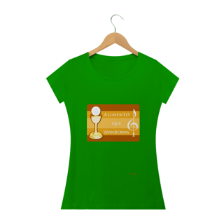 Nome do produto Camiseta Feminina Instrumento de Paz - Alimento que Transforma
