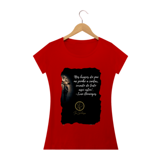 Nome do produto Camiseta feminina Ivan Domingos - Nos braços do Pai
