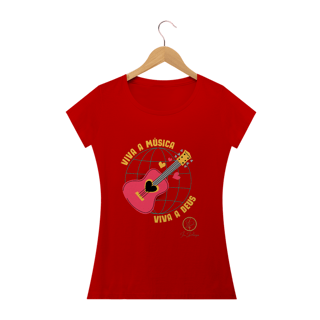 Nome do produto Camiseta feminina Ivan Domingos - Viva a música