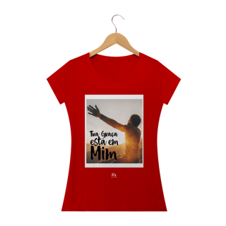 Nome do produto Camiseta Feminina Edu Guimarães - Tua Graça Está em Mim