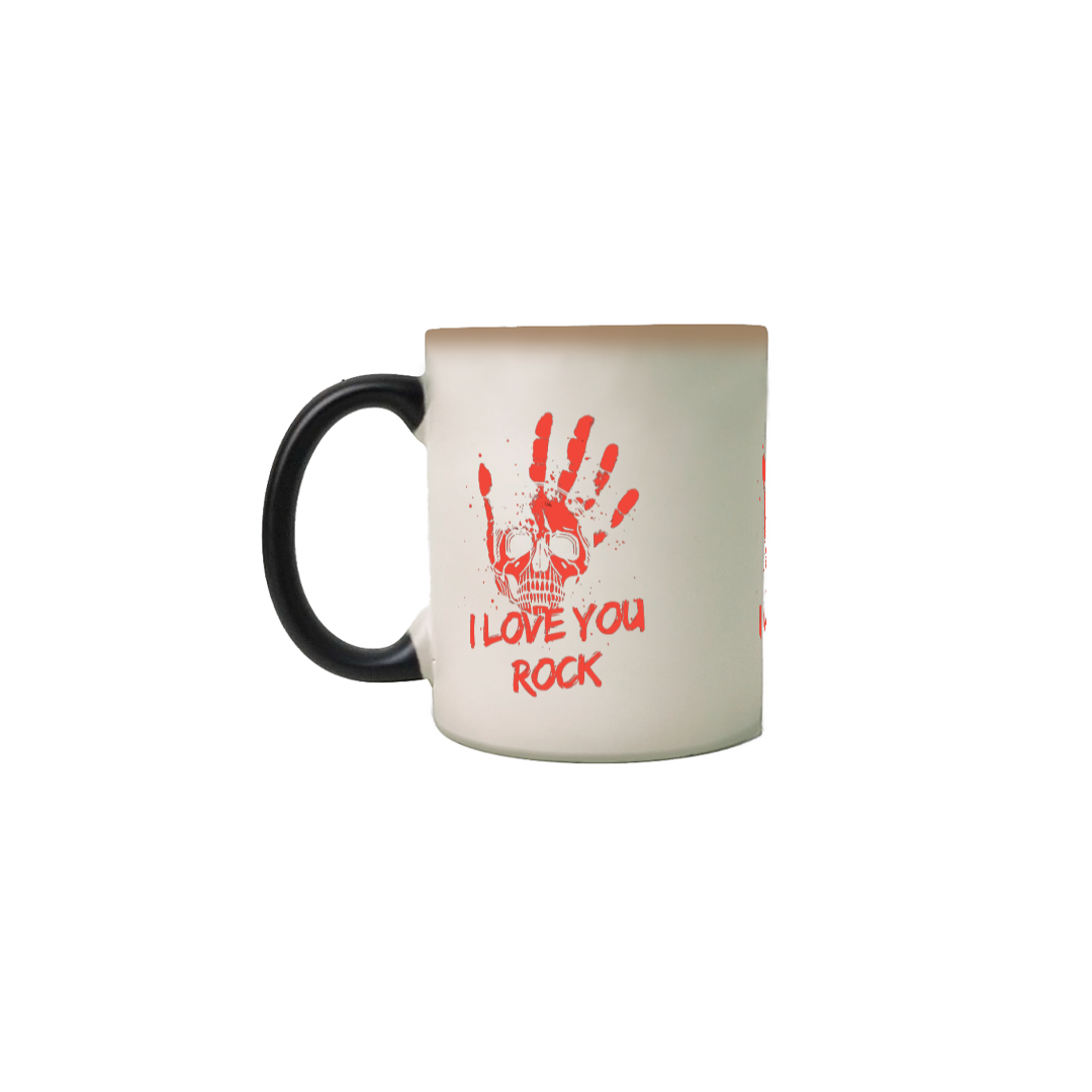 Nome do produto: Caneca Mágica I love you rock