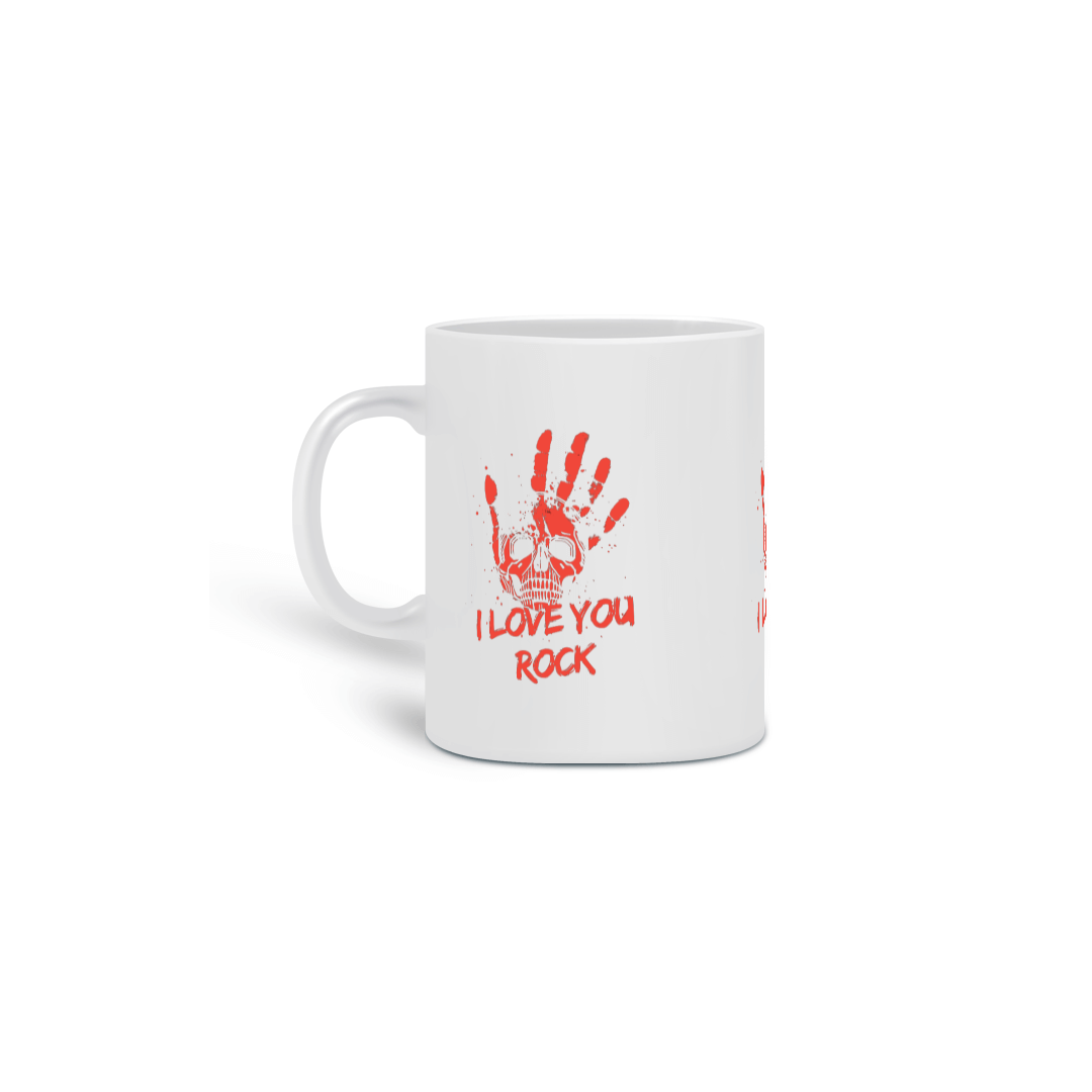 Nome do produto: Caneca Normal I love you rock
