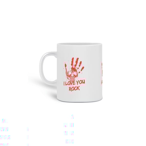 Caneca Normal I love you rock