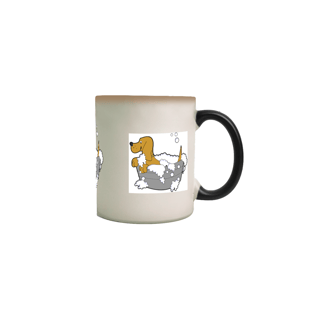Nome do produto Caneca mágica Dog tomando banho